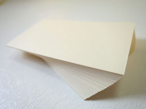 100 Cream Blank Business Cards 100 lb. Cover 89mm x 52mm- 3.5 x 2