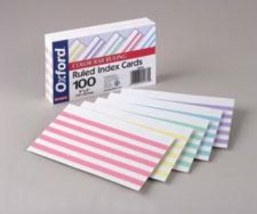 Ampad Oxford Index Card Color Bar Ruled 100
