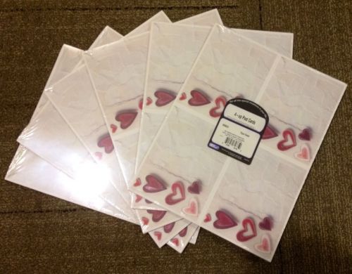 240 Inkjet Postcards ~HEARTS~ Laser, Copier PRINT YOUR OWN! 4-Up