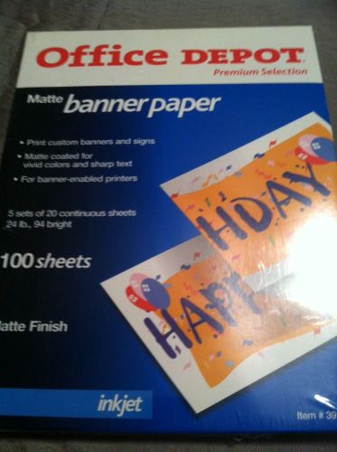 Matte Banner Paper Office Depot Premium Selection New In Plastic