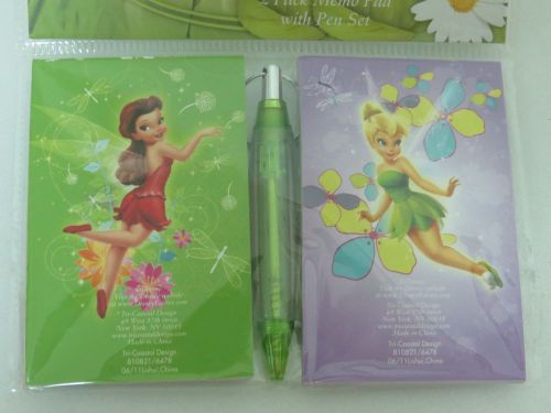 Disney fairs 2 pack memo pad with pen /key chain set for girls kit for sale