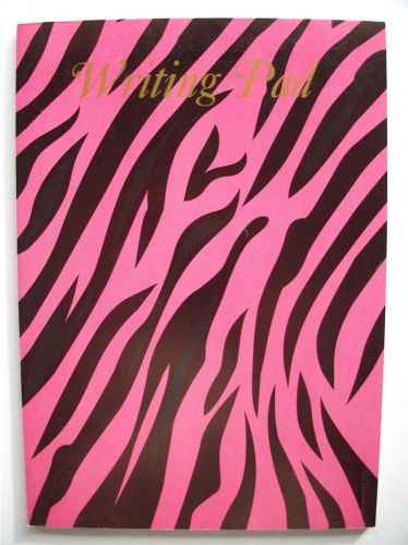 Writing Note Pad Paper New Pink Zebra Print 30 Sheets For Letters Invitations