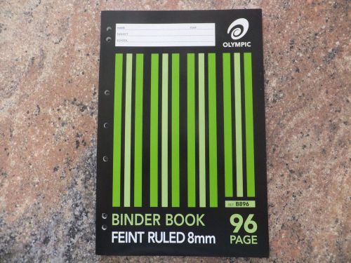 Olympic A4 96 Page Binder Book 8mm Feint Ruled