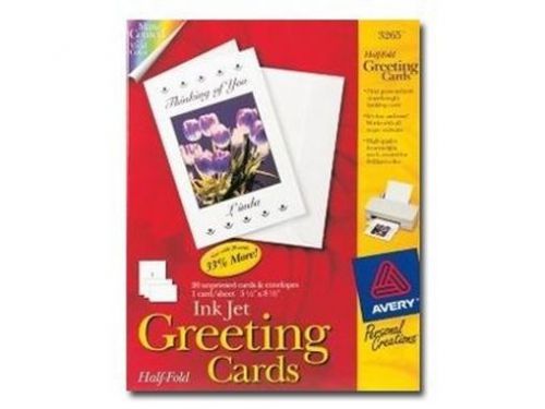 Avery Half-Fold Greeting Cards - Matte coated greeting cards - white - Stat 3265