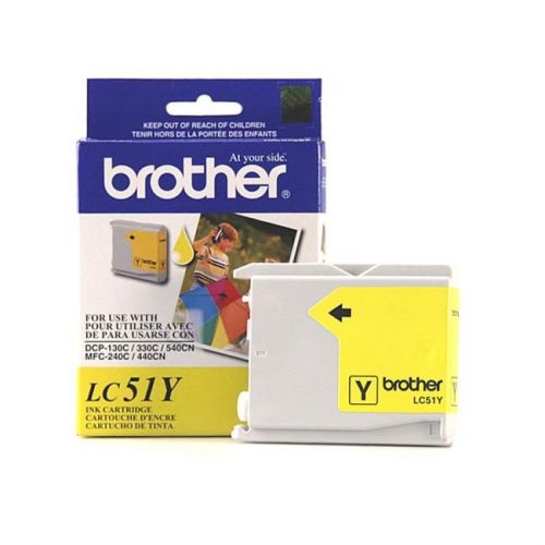 BROTHER INT L (SUPPLIES) LC51Y  YELLOW INK CART F/DCP130C