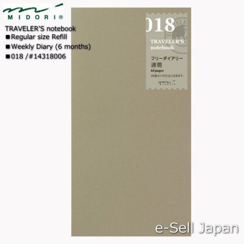 MIDORI TRAVELER&#039;S notebook Regular size Refill / Weekly diary 018 #14318006