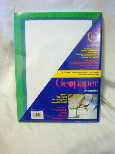 Letterhead Paper Laser Friendly 24# Bond Paper Green Border 100 sheets NIP
