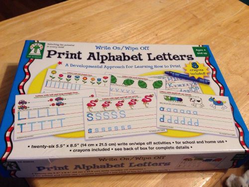 Carson-Dellosa Publishing Write-On/Wipe-Off Print Alphabet Letters Activity Set,