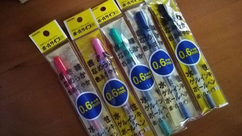 Japanese SAKURA Ball Point Pen 5colors sets 0.6mm red pink green black dark blue