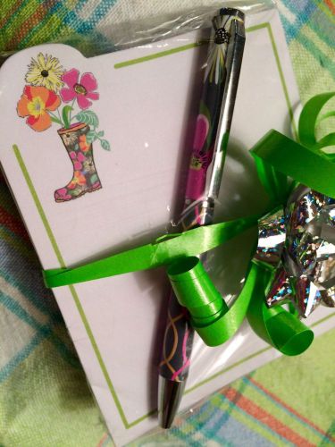Vera Bradley Mini Pen &amp; Note Paper Jazzy Blooms Gift Set ~ Stocking Stuffer