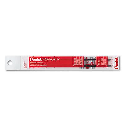 Refill for R.S.V.P. Ballpoint, Razzle-Dazzle, Moonz, Cubix, Med, Red Ink, 2/Pack