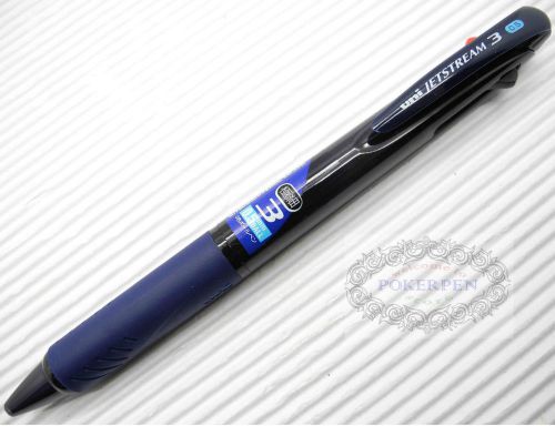 4pcs uni-ball jetstream sxe3-400-0.5 3 in1 ball point pen ultra fine blue black for sale