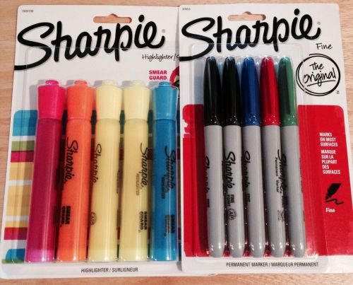LOT OF Sharpie Highlighters And Permanent Markers