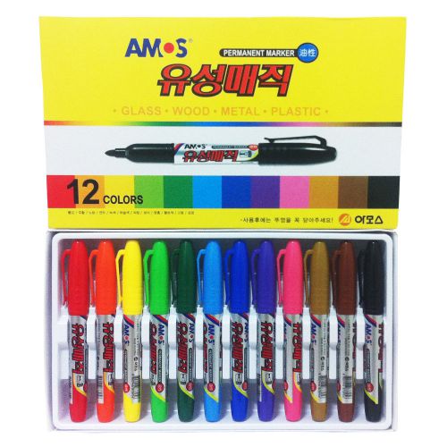 Oil-based marker permanent marker 12colors made in korea best quality office for sale