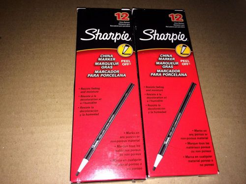 Sharpie 2059 Peel-Off China Marker, Red, 12-Pack LOT OF 2