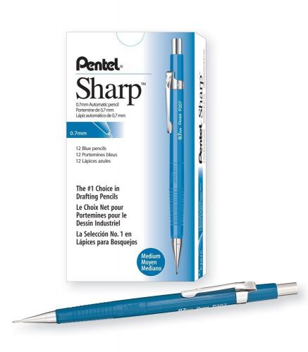 Pentel Sharp Mechanical Pencil, 0.7mm, Blue Barrel, Each (P207C)