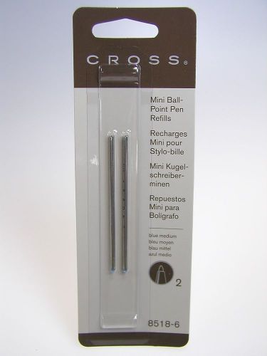 CROSS MINI Ballpoint pen Refill 2-PACK BLUE 8518-6 for TECH Autocross Compact