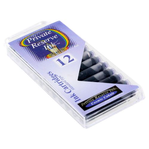 Private Reserve Ink Short International Ink Cartridges Pack of 12  Cosmic Cobalt