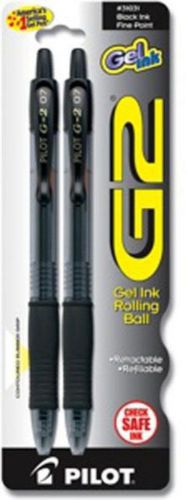 Pilot g2-7 gel roller ball 2 count black for sale