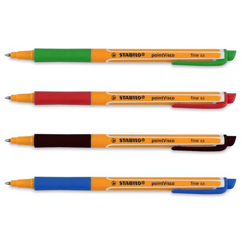 Stabilo Point Visco 4pk Assorted Color Ink Pen Set