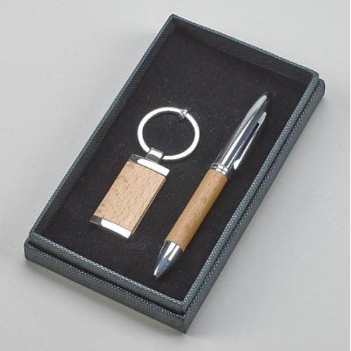 Personalized Oakdale Pen &amp; Key Chain Gift Set, Engraved Free