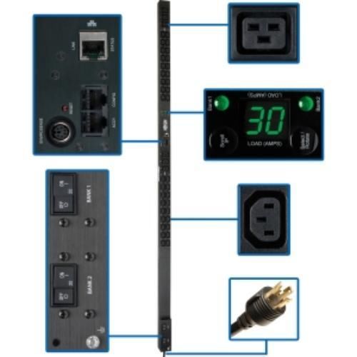 Tripp lite monitored pdumnv30hv2 42-outlets pdu for sale