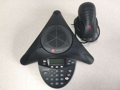 Polycom soundstation 2 w/ display 2201-1600-601 and power supply for sale