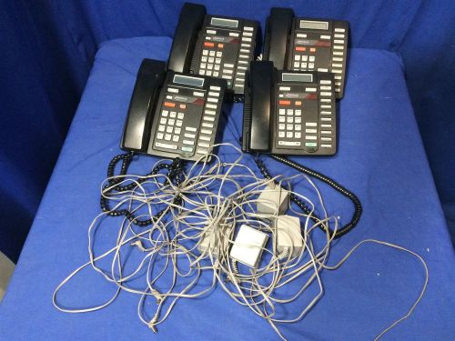 Lot of 4 Aastra Meridian M8314 Business Display Phone Nortel Charcoal Black