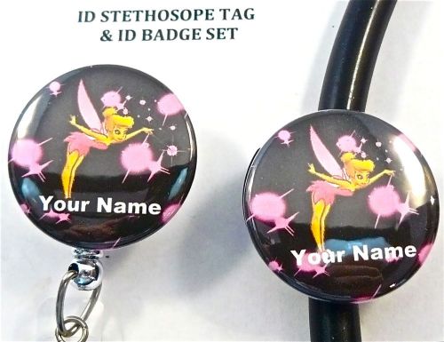 TWINKLE STARS ID STETHOSCOPE &amp; ID BADGE NAME TAG SET, NURSE,MEDICAL