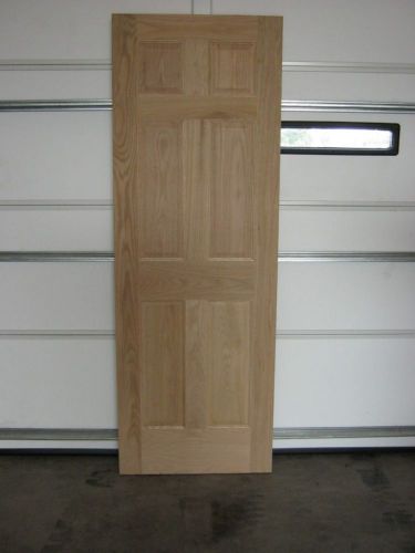 6 Panel Raised solid Oak Entrance Door w/ damaged edge 36&#034;W x 80&#034; H x 1-1/2&#034; D