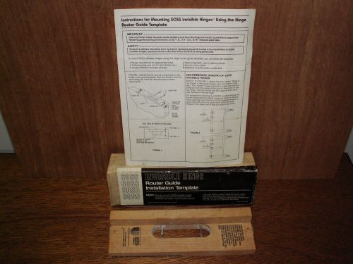 SOSS Wood Router Guide Template for Model 216/216FR Invisible Hinges