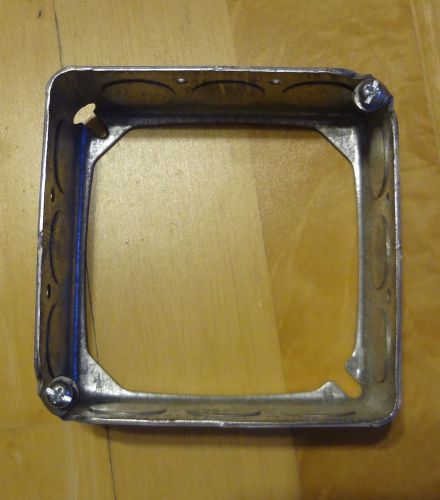 4 in.Square Drawn Extension Ring 1-1/2 in. Deep with 1/2 KO&#039;s