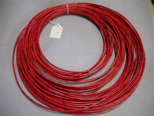 100 FEET 14 AWG RED WITH BLACK STRIPE MTW STRANDED