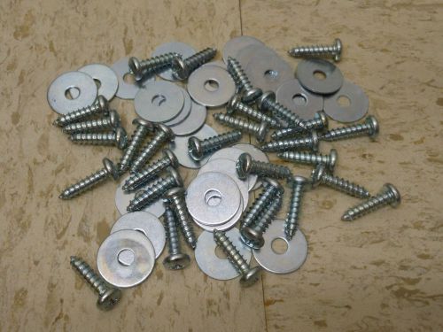 Lot of 30 pan head phillips wood screws 1/4&#034; x 1&#034; and washers for sale