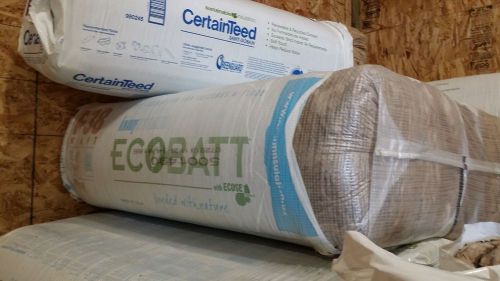 Knauf r-38x16&#034; unfaced fiberglass insulation lot of 4 bags=234.68 sq ft for sale