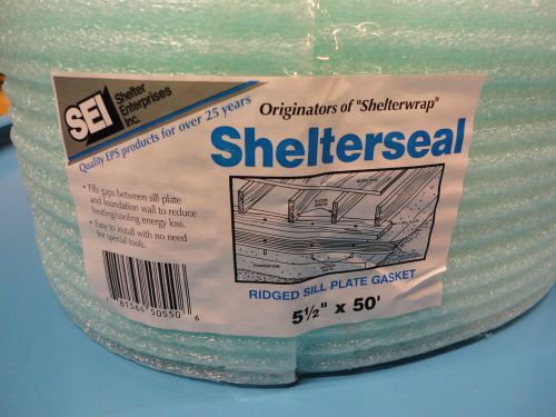 New, Free Ship, Ridged Sill Plate Gasket, 5-1/2&#034; x 50&#039; Ft, 1/4&#034; Thick at Ridge