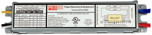 PES 2 Lamps Fluorescent Electronic Ballast  120V  # PES120ET8-12SMT