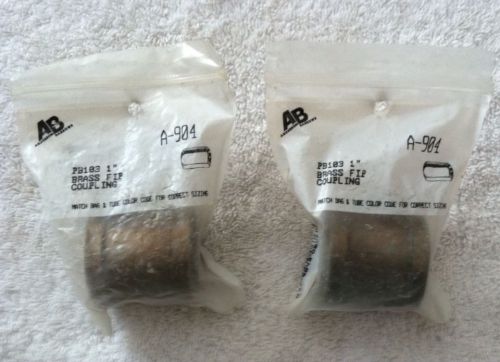 1&#034; Brass FIP Couplings, quantity-TWO- ***NEW in  SEALED BAGS***