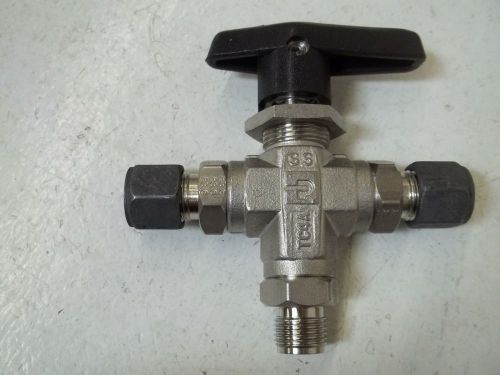 PARKER 6Z(A)-B6XJ-SSP BALL VALVE STAINLESS STEEL 3-WAY *NEW OUT OF A BOX*