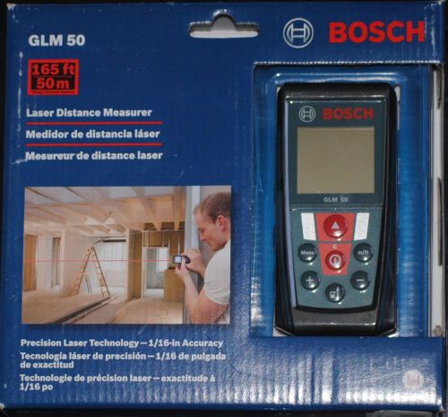 New bosch 165 ft. (50m) laser distance measurer glm 50 for sale