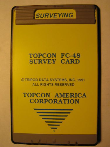 Topcon FC-48 SURVEY CARD FOR THE HP 48SX CALCULATOR