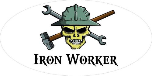 3 - Iron Worker Skull Oilfield Roughneck Hard Hat Helmet Sticker H319