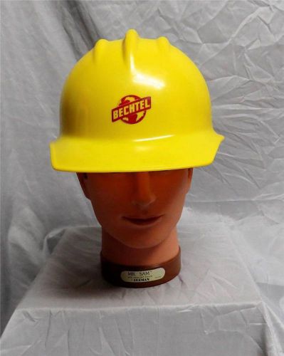 Vtg Bechtel Hard Hat Yellow E.D. Bullard Hard Boiled with Adjustable Liner