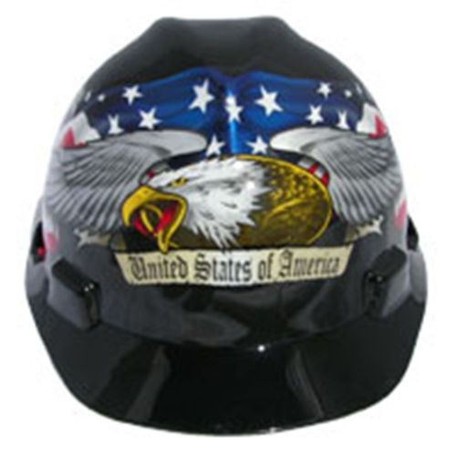 MSA V-Gard Cap Style  American Pride USA Safety Hard Hat &#034;Made in USA&#034;