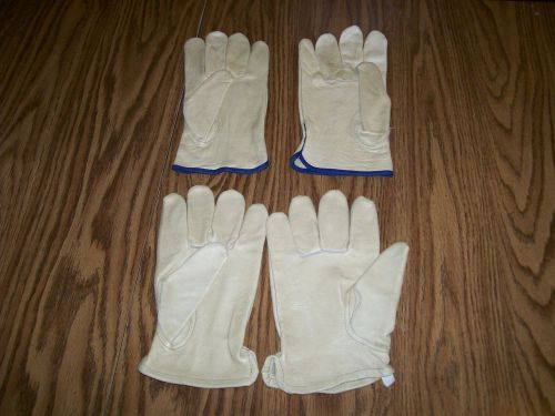 Leather Gloves , 2 Pair , medium
