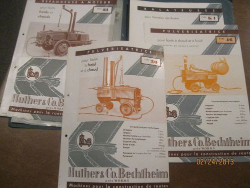 15 Huther &amp; Co.Bechtheim  Road Construction Equipment Brochures  1955