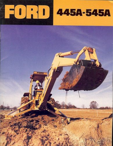 Equipment Brochure - Ford - 445A 545A - Tractor Loader Backhoe - c1985 (E1569)