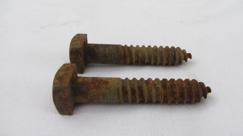 Rusty Metal Sqare Bolts-Primative Old Industrial Machine Age-Steampunk Art Deor