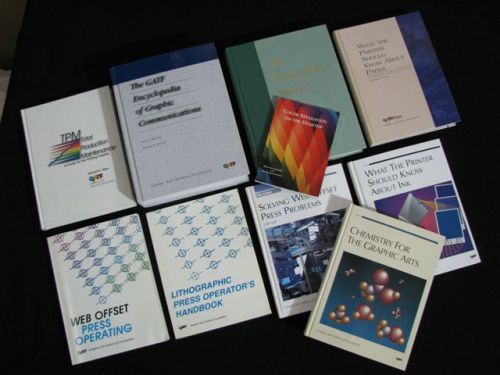 10 Textbooks on Various Printing Arts Subjects; Web, Paper, Ink, Lithographers