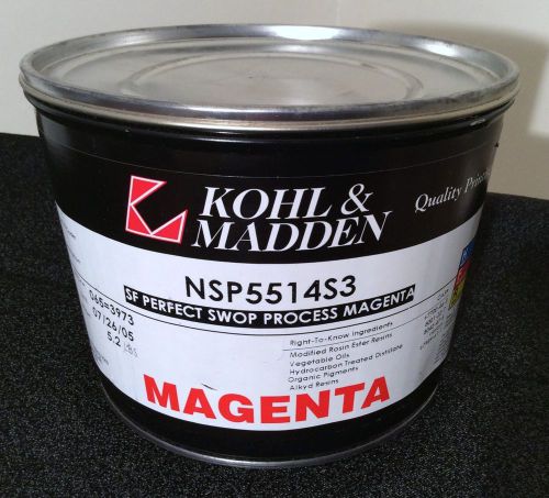 Kohl &amp; Madden Quality Printing Ink, Offset, Swop Process Magenta, 5lbs, 2005